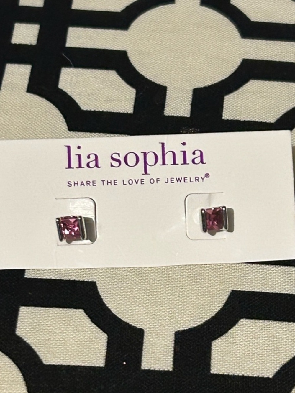 Lia Sophia Sparkling Pink Earrings - Picture 5 of 5